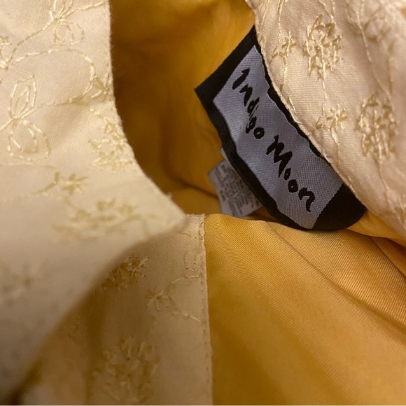 Indigo Moon Yellow & Gold Mix Material Embroidery Appliqué Long Sleeves Jacket - Picture 6 of 6